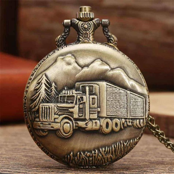 Pocket Watch Other - Trucker Pocket Watch NEW Semi Truck Driver Gift Big Rig